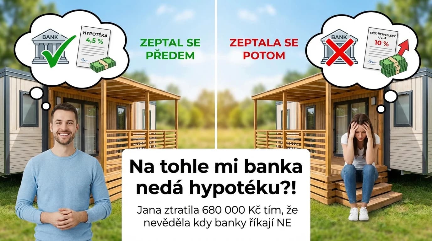 Na tohle mi banka nedá hypotéku?!" Jana ztratila 680 000 Kč tím, že nevěděla kdy banky říkají NE