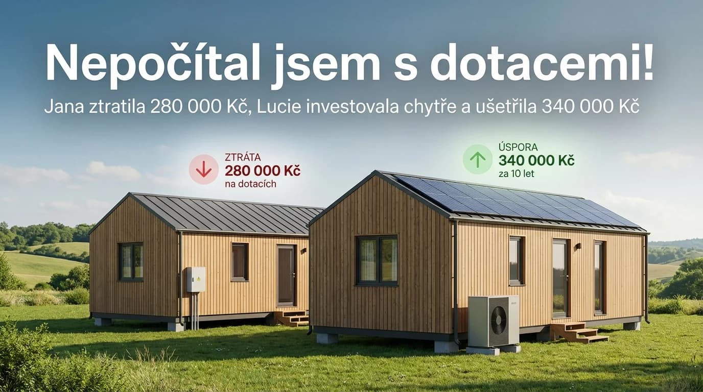Nepočítal jsem s dotacemi!" Jana ztratila 280 000 Kč, Lucie investovala chytře a ušetřila 340 000 Kč