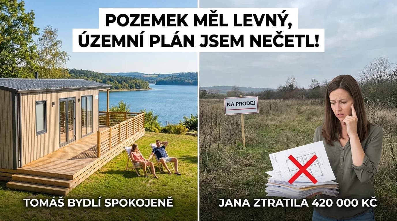 Pozemek měl levný, územní plán jsem nečetl!" Jana ztratila 420 000 Kč