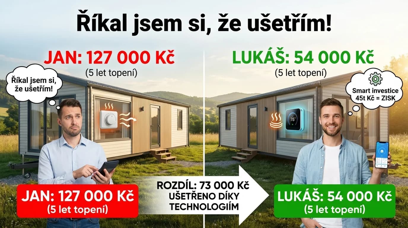 Říkal jsem si, že ušetřím!" Jan zaplatil 127 000 Kč za 5 let topení. Lukáš se stejným domem jen 54 000 Kč.