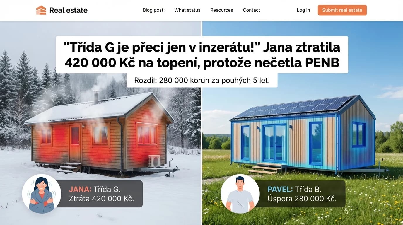 "Třída G je přeci jen v inzerátu!" Jana ztratila 420 000 Kč na topení, protože nečetla PENB