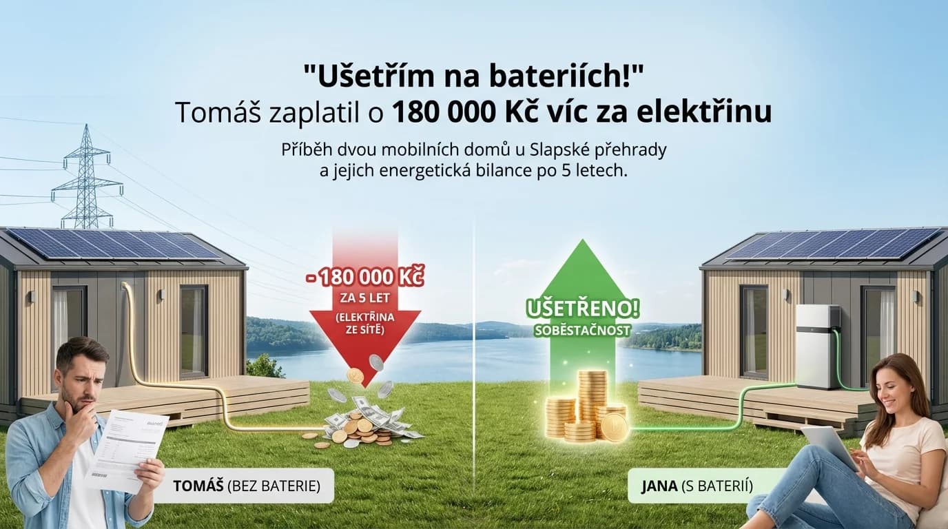 "Ušetřím na bateriích!" Tomáš zaplatil o 180 000 Kč víc za elektřinu za 5 let