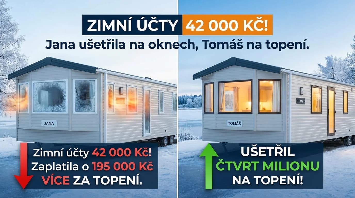 Zimní účty 42 000 Kč!" Jana ušetřila na oknech 35 000 Kč a zaplatila o 195 000 Kč více za topení