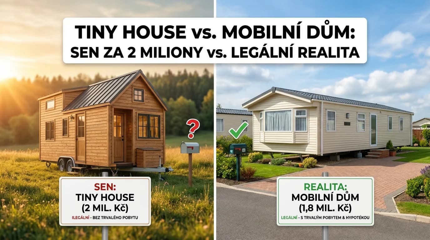 "Mám sen! Postavím si tiny house za milion!" Martin zaplatil 2 000 000 Kč a nemůže v něm legálně bydlet.
