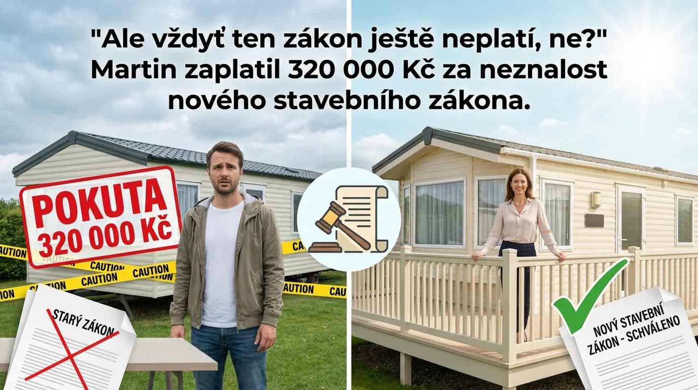 "Ale vždyť ten zákon ještě neplatí, ne?" Martin zaplatil 320 000 Kč za neznalos t nového stavebního zákona.