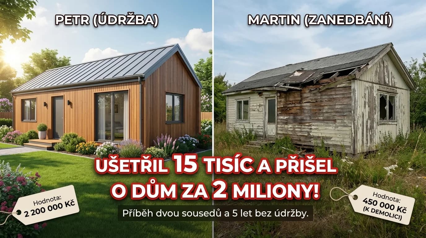 "Ušetřil jsem 15 tisíc a přišel o dům za 2 miliony!" Martin zanedbával údržbu 5 let. Výsledek: hnilobný mobilheim a účet na 320 000 Kč.