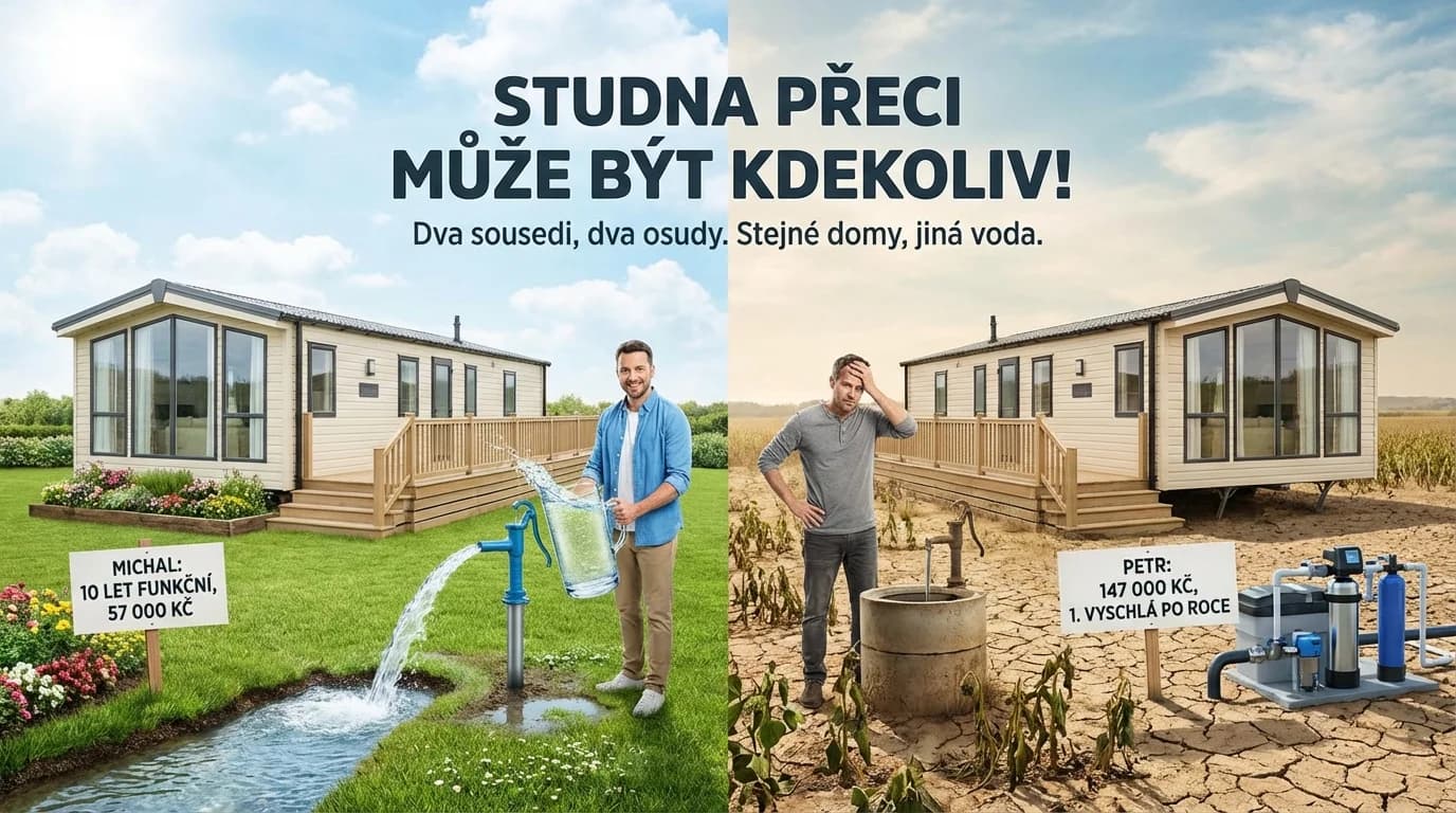 "Studna přeci může být kdekoliv!" Petr zaplatil 147 000 Kč za dvě studny – jedna vyschla po roce, druhá funguje dodnes.