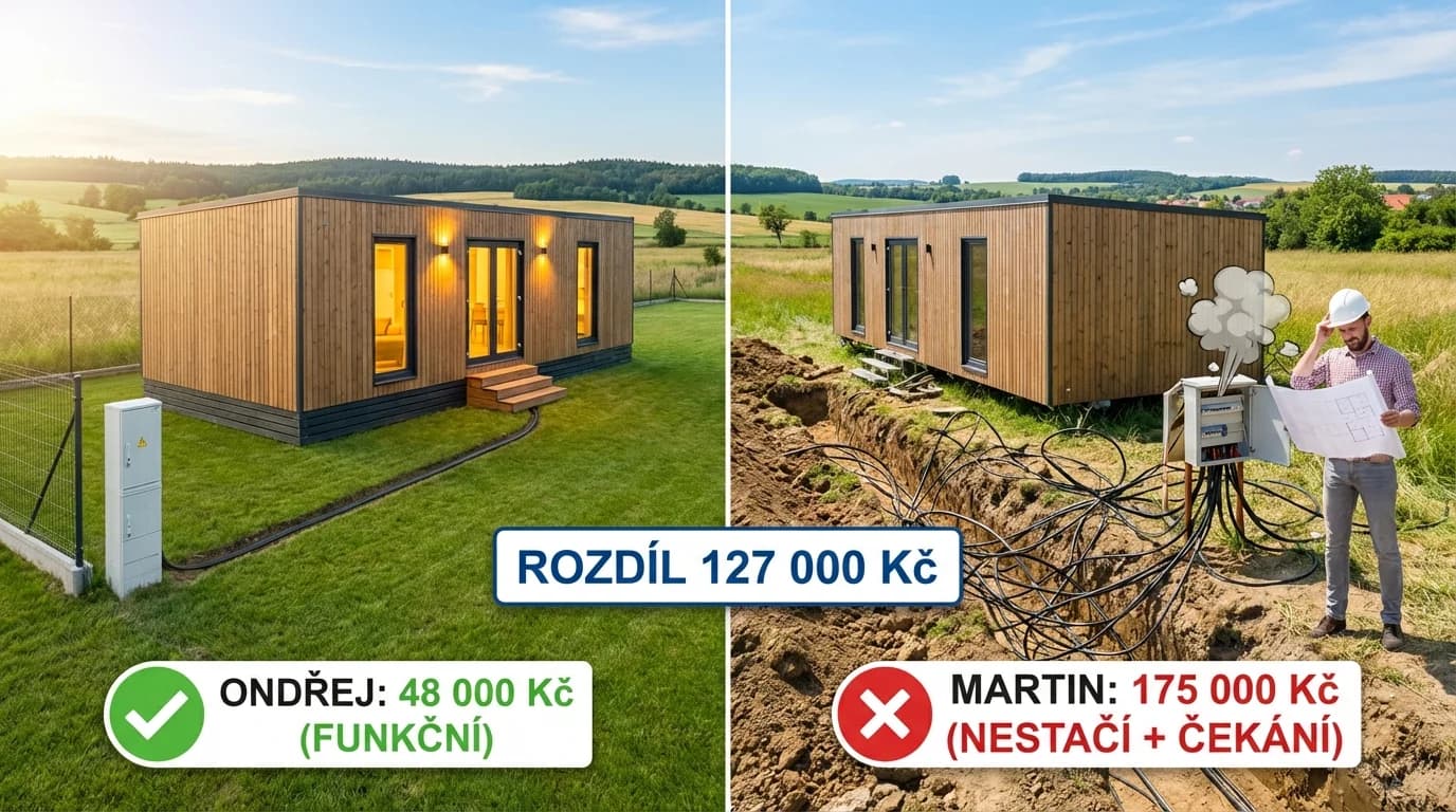 "Stačí to zapojit, ne?" Martin zaplatil o 127 000 Kč víc a čeká dva roky na rekonstrukci přípojky. Ondřej vše naplánoval správně a ušetřil.