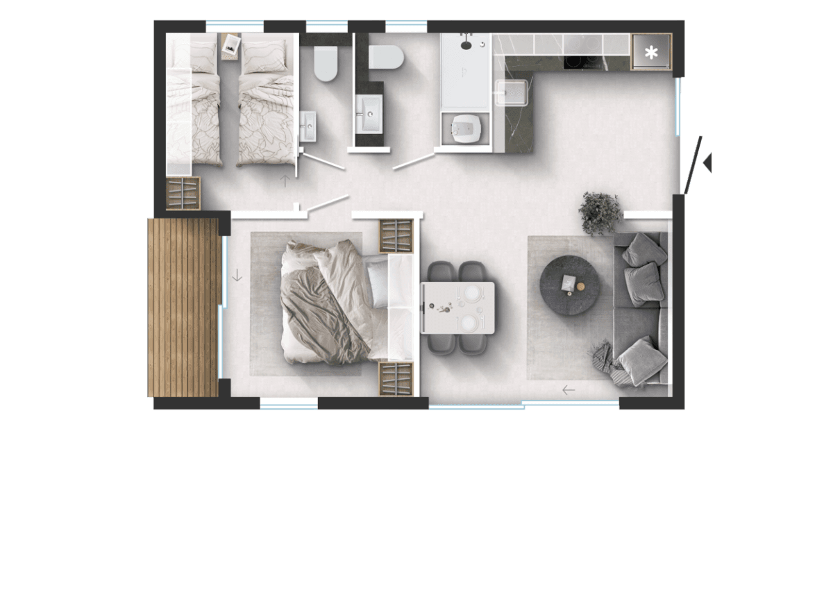 Půdorys Aurora Twin 806 B21T