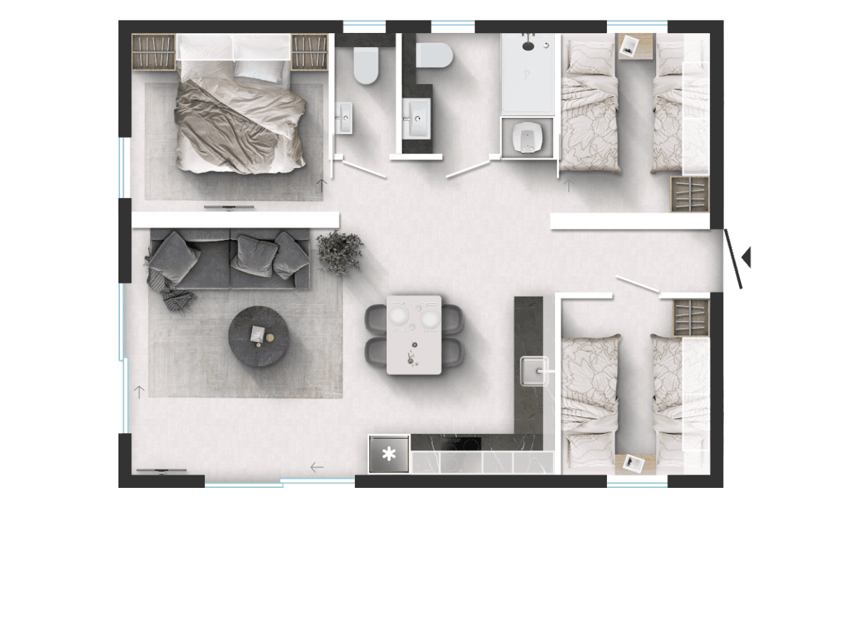 Půdorys Aurora Twin 907 F31T